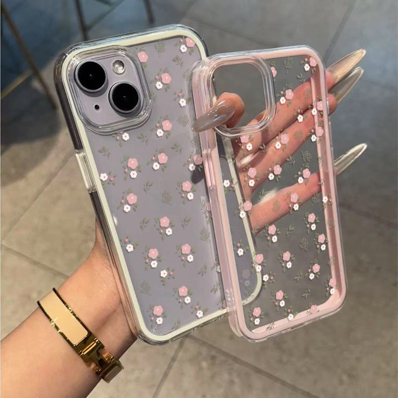 Green Leaves Pink Flower 2in1  - огляд і ціна Phone Cases Xr Iphone